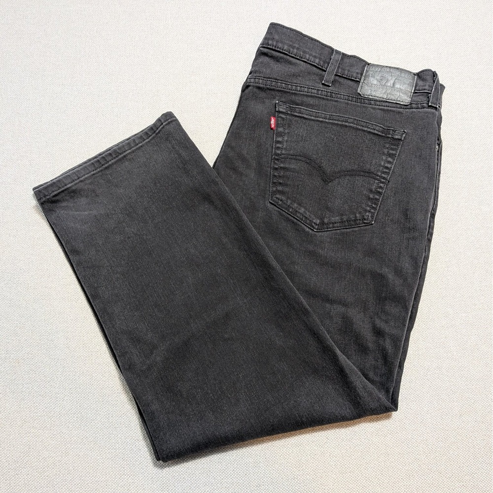 Levi's 541 Men's W46 L30 Black Athletic Taper Stretch Jeans Denim